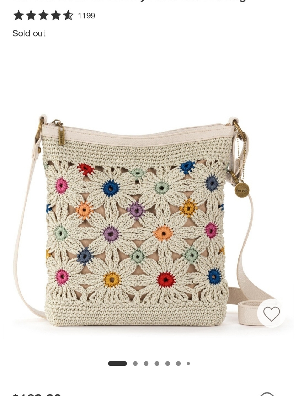 *NWOT* The Sak Crochet Crossbody Floral - Picture 9 of 9
